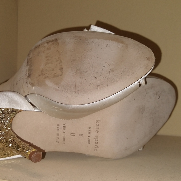 kate spade "Sala" peep toe pumps with glitter heel - Picture 4 of 12